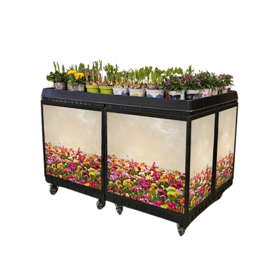 Blumeninsel 120x80 cm 4er Komplettset inkl. Marketing  auf Rollen