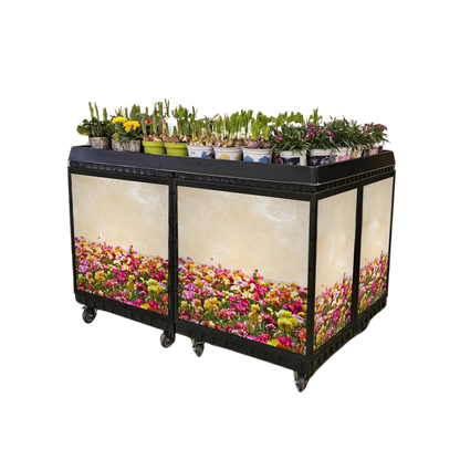 Blumeninsel 120x80 cm 4er Komplettset inkl. Marketing  auf Rollen