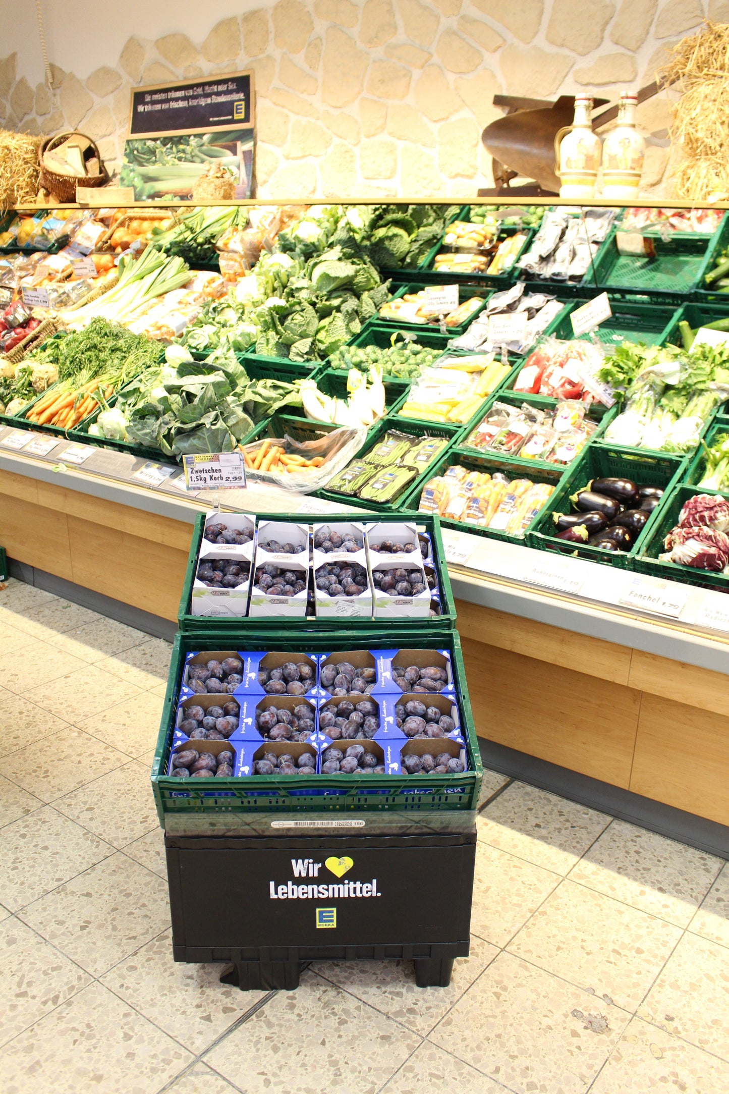 Smart-Display Druck EDEKA  schwarz 40 cm mit Kufen