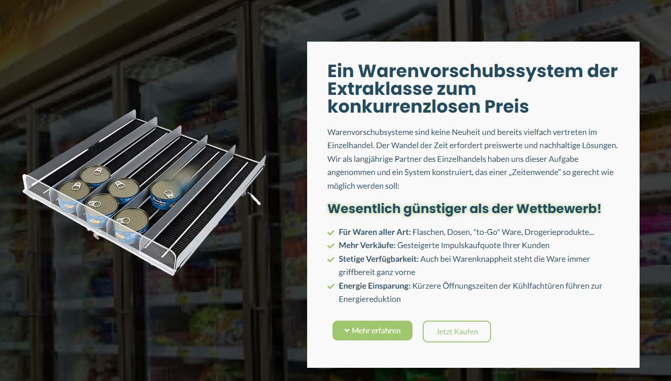 Eco Shelf Warenvorschubsystem 62x49 cm
