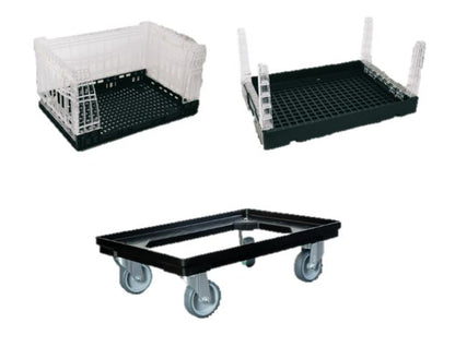 Rollwagen 61x41 cm schwarz