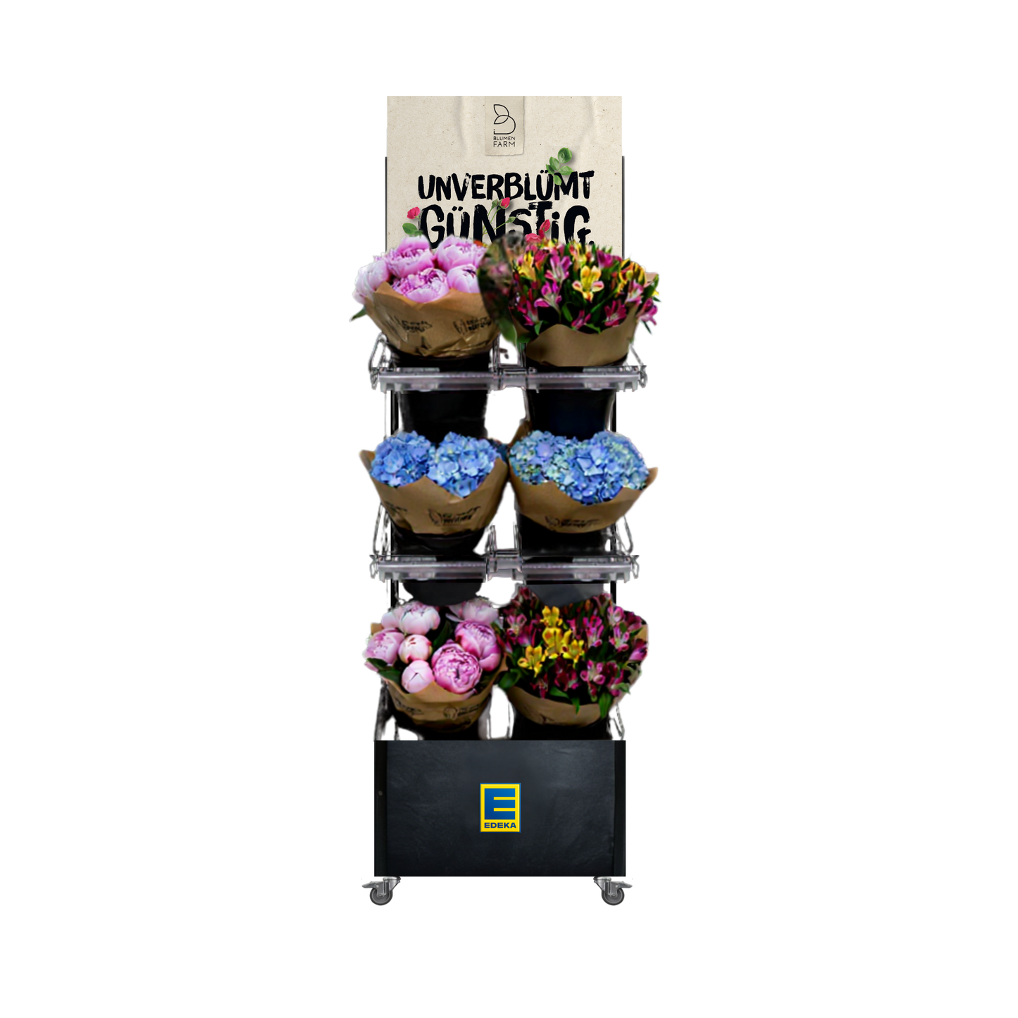 Mobiler Verkaufsständer Concept Schnittblumen Edeka