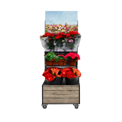 Mobiler Verkaufsständer Concept Schnittblumen und Topfpflanzen