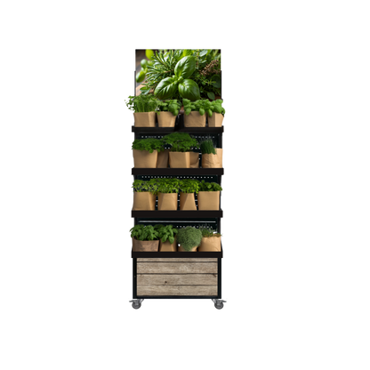 Mobiler Verkaufsständer Concept Topfkräuter (für Wand-Platzierungen)