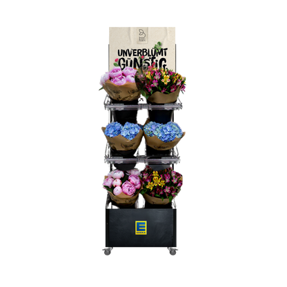 Mobiler Verkaufsständer Concept Schnittblumen Edeka (für Wand-Platzierungen)