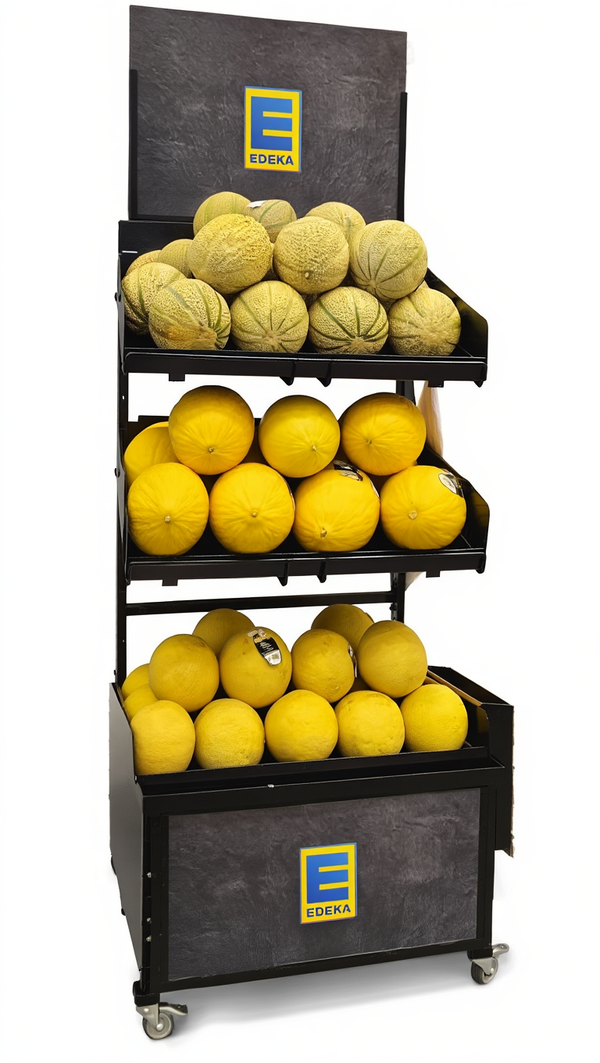Mobiler Verkaufsständer Concept Edeka Obst und Gemüse mit 3 Böden