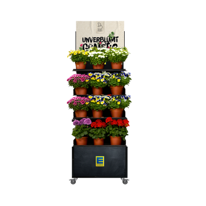 Mobiler Verkaufsständer Concept Edeka Topfpflanzen (für Wand-Platzierungen)