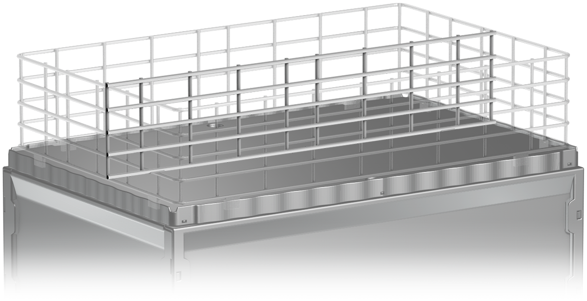 Metallabtrenner groß 59x15 cm für Metallkörbe