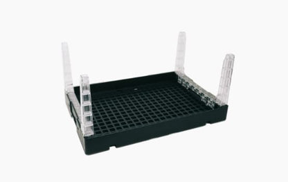 Flex Shelf offen (Set aus 3 Aufsätzen u. 1 Rollwagen)